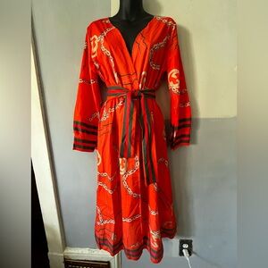 Sheer Orange Dress women’s Medium